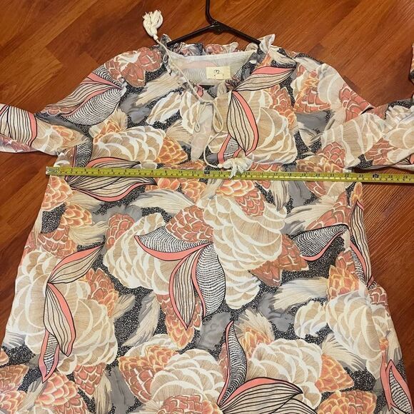 L Love floral, long sleeve dress size 1XL - Picture 4 of 5